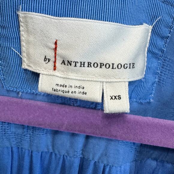 ANTHROPOLOGIE Tiered & True Maxi Dress Blue Vacation Coastal Beach Women's XXS - Picture 11 of 13